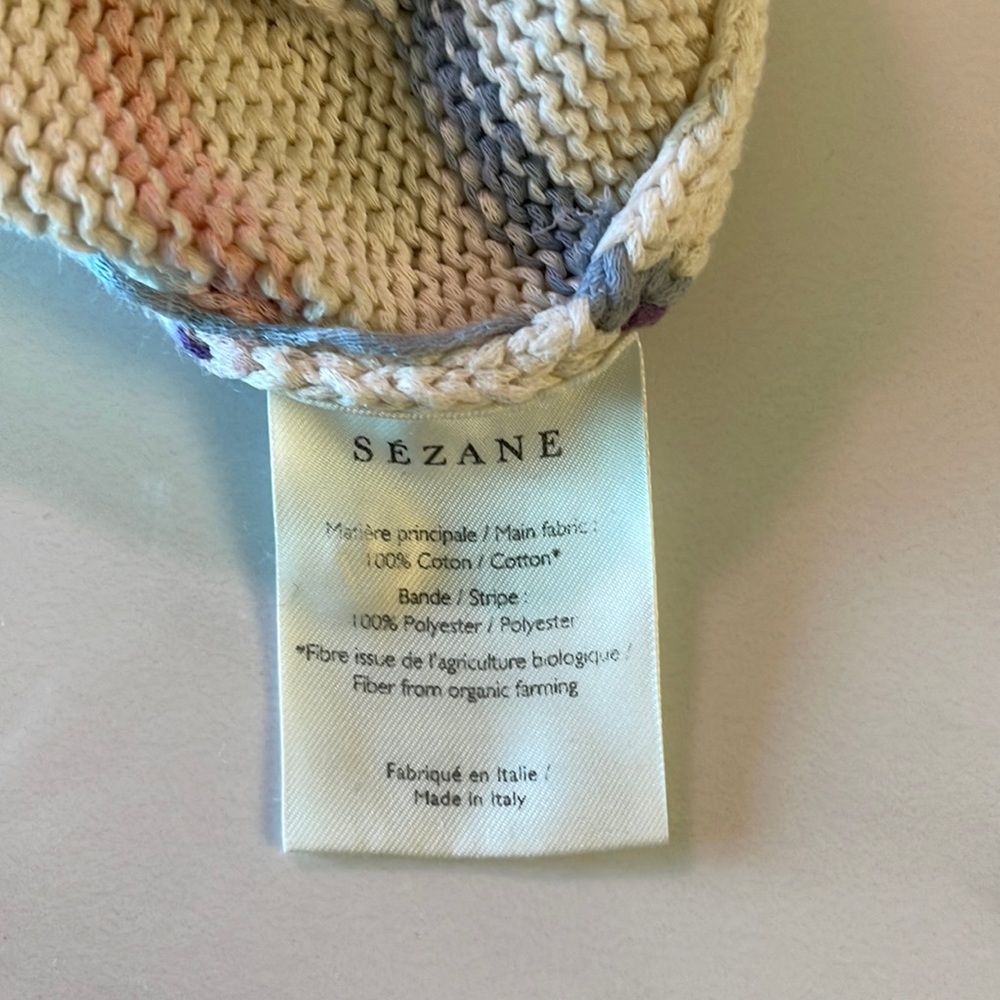 Sezane Leontine Jumper Solidarity Creation Ecru/Multicolored Size Medium - Picture 9 of 9